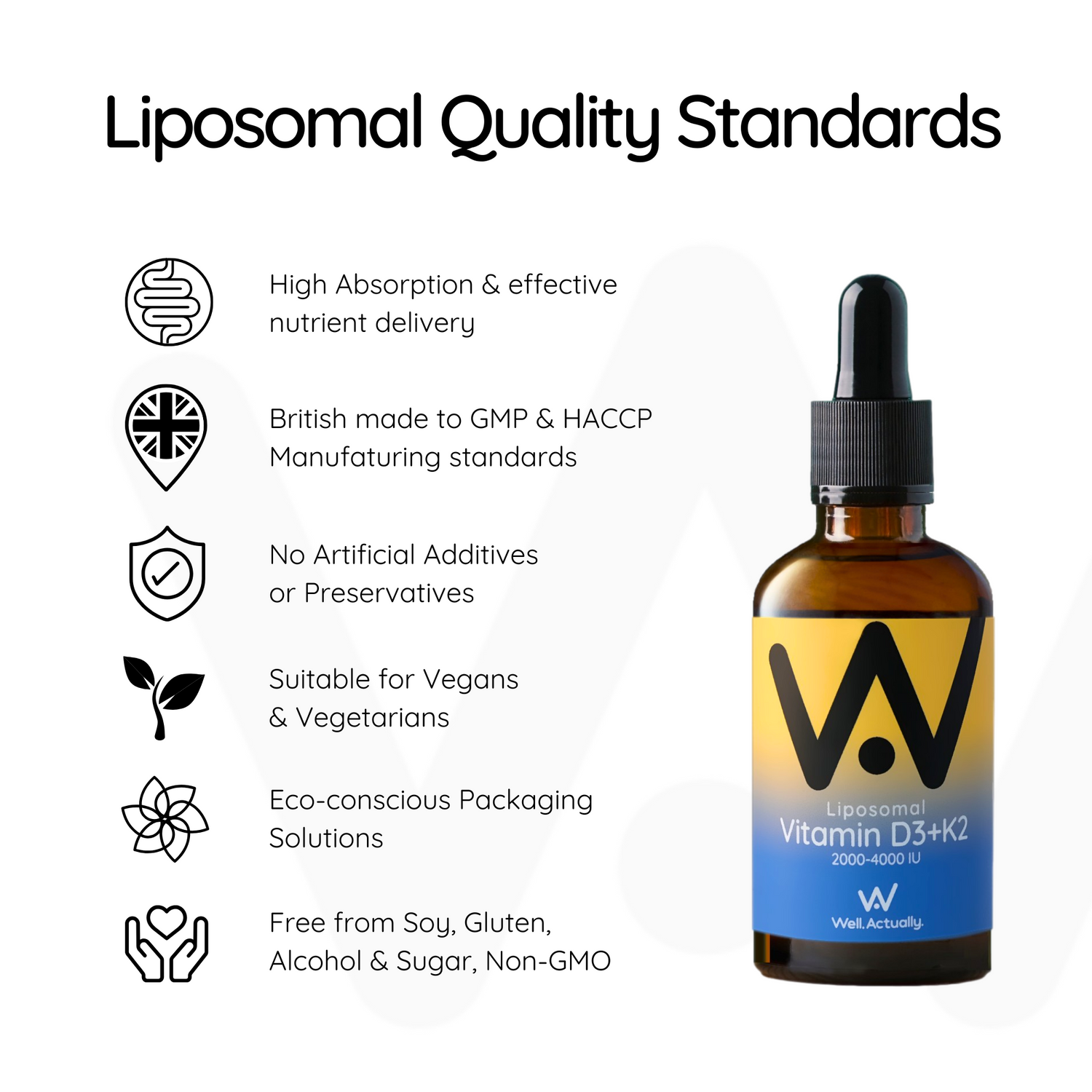 Liposomal Vitamin D3 + K2 Liquid Pipette - 2000 to 4000IU - Up to 120 Servings - Orange & Mango or Summer Citrus Flavour