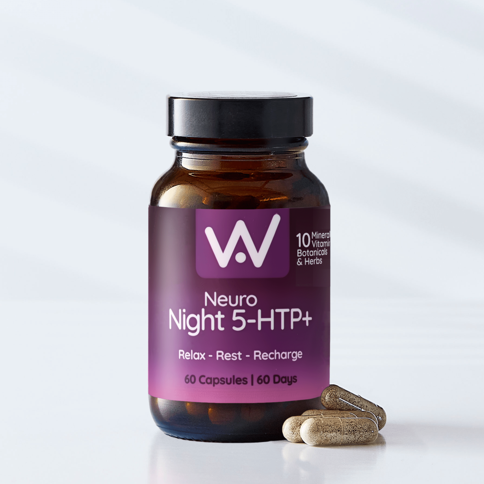 Neuro Night 5 - HTP+ 10 Ingredients - 60 Capsules