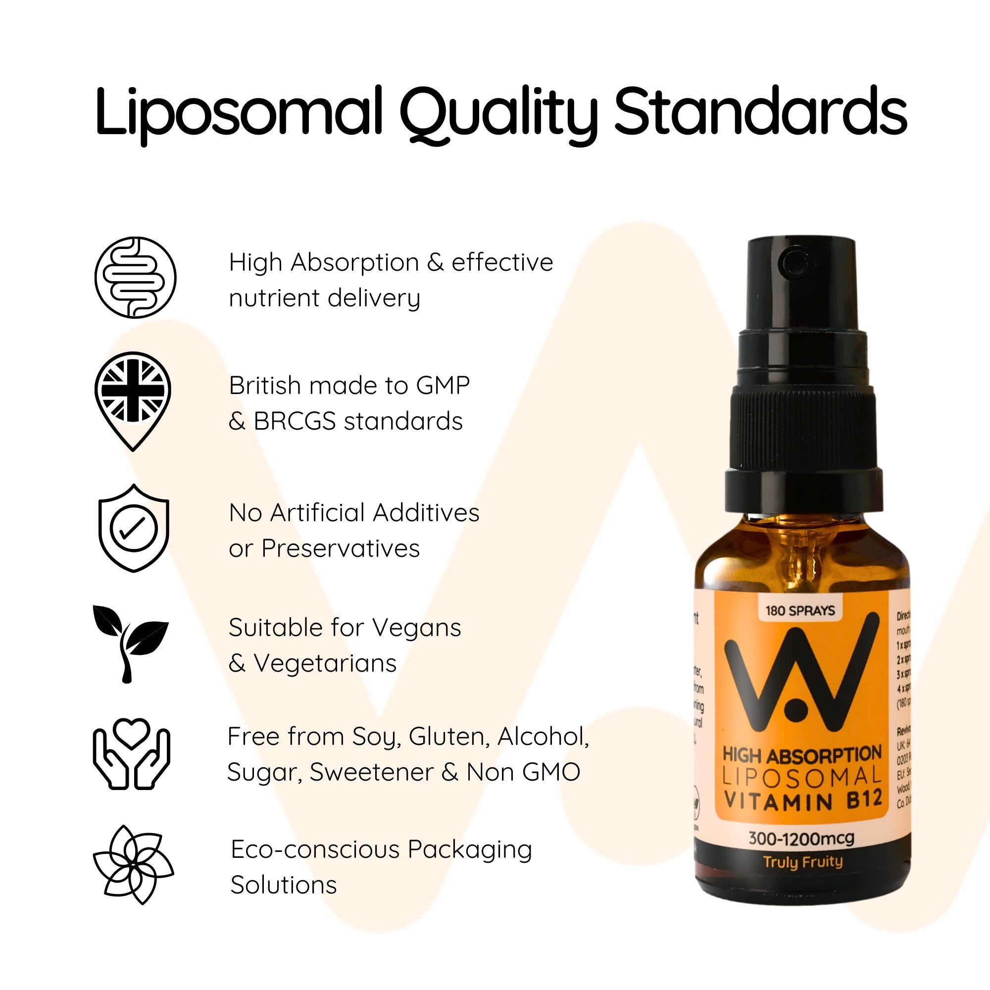 Liposomal Vitamin B12 Oral Spray - 300 to 1200mcg - Truly Fruity or Very Berry Flavour