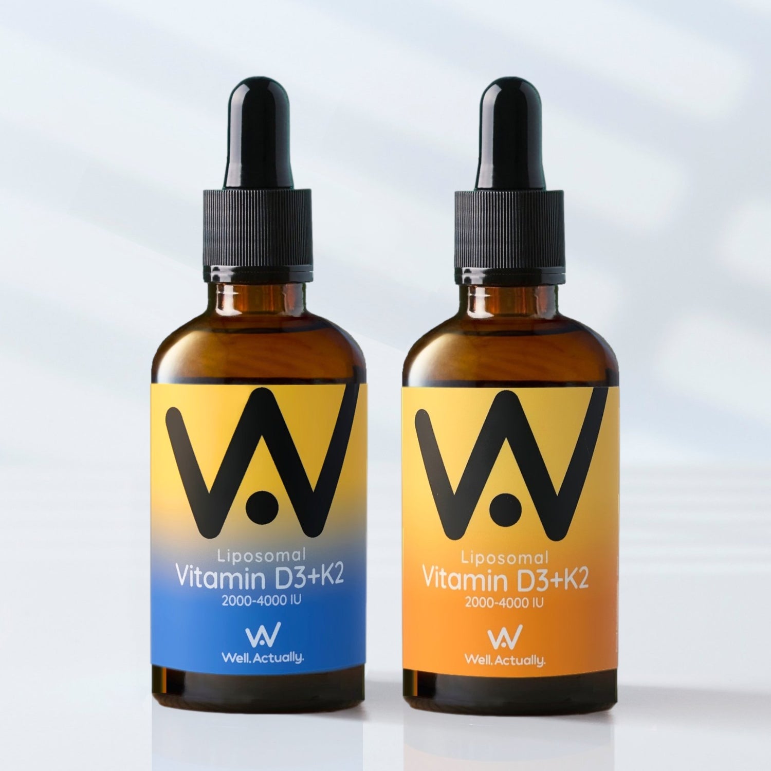 Liposomal Vitamin D3 & K2 Liquid Pipette - 2000 to 4000IU - Up to 120 Servings - Orange & Mango or Summer Citrus Flavour