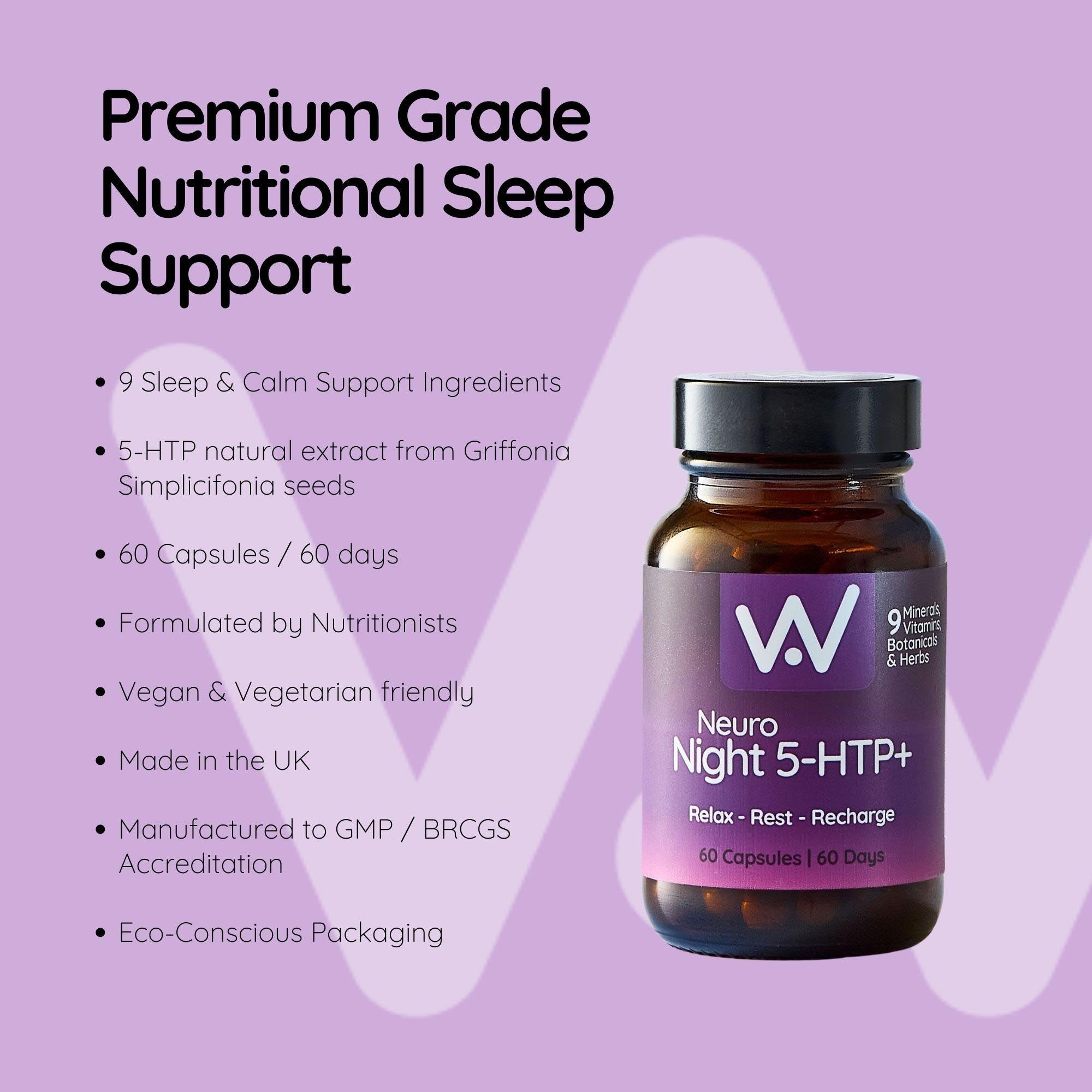 Neuro Night 5-HTP+ 9 Ingredients - 60 Capsules