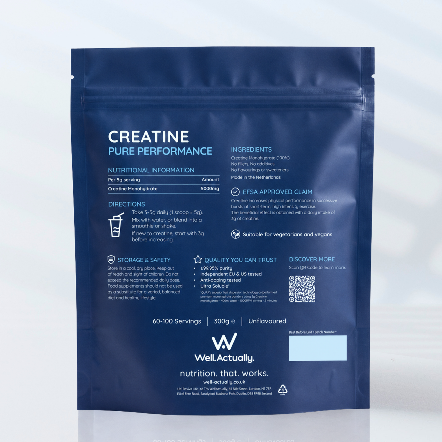 Creatine Monohydrate Ultra Pure - 300g - Unflavoured