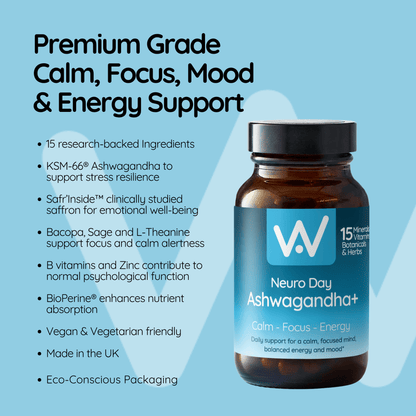 *NEW* Neuro Day Ashwagandha+ 15 Ingredients - 60 Capsules
