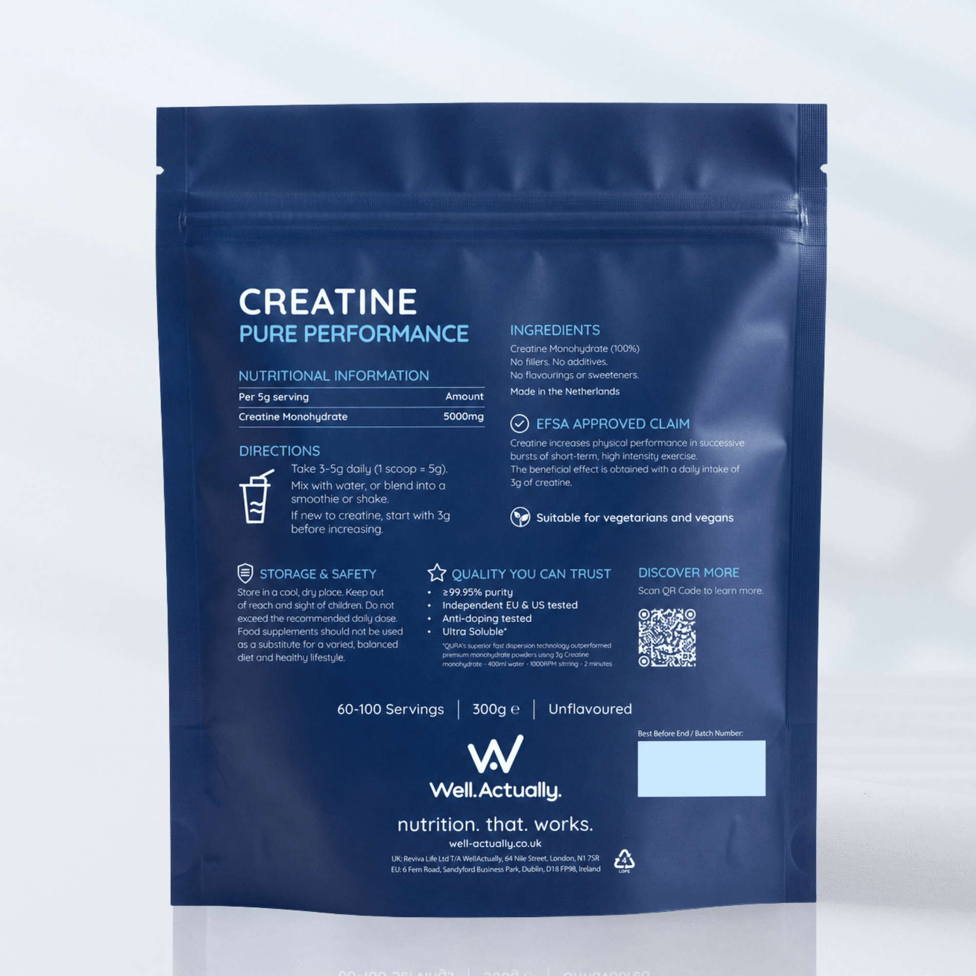 Creatine Monohydrate Ultra Pure - 300g - Unflavoured