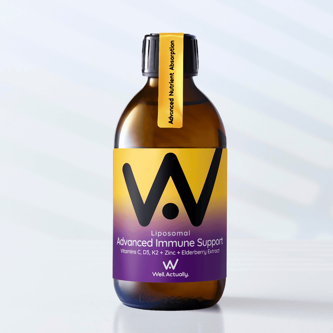 Liposomal Advanced Immune Support - Elderberry, Vitamins C, D3, K2 + Zinc - Forest Fruits Flavour - 250ml