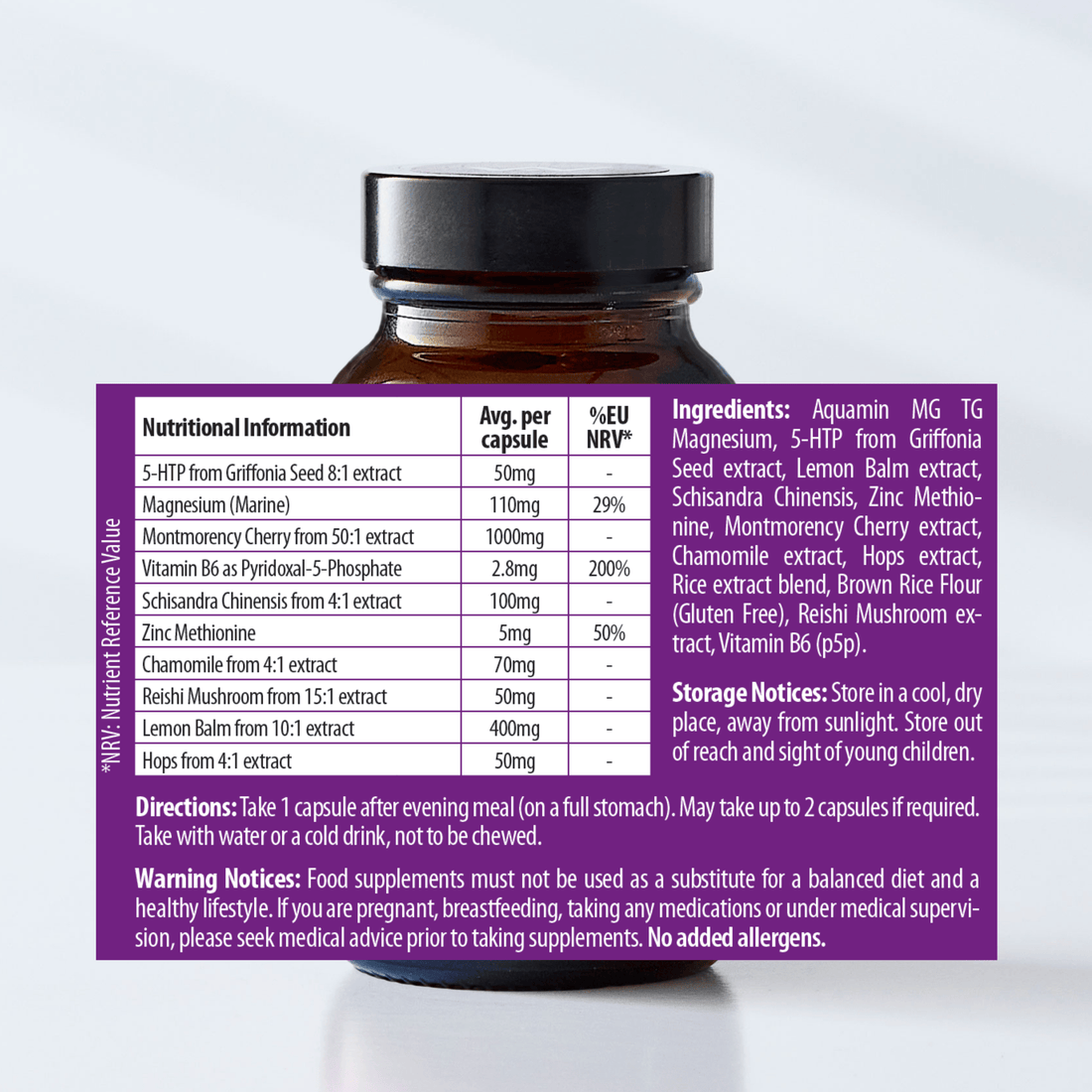 Neuro Night 5 - HTP+ 10 Ingredients - 60 Capsules