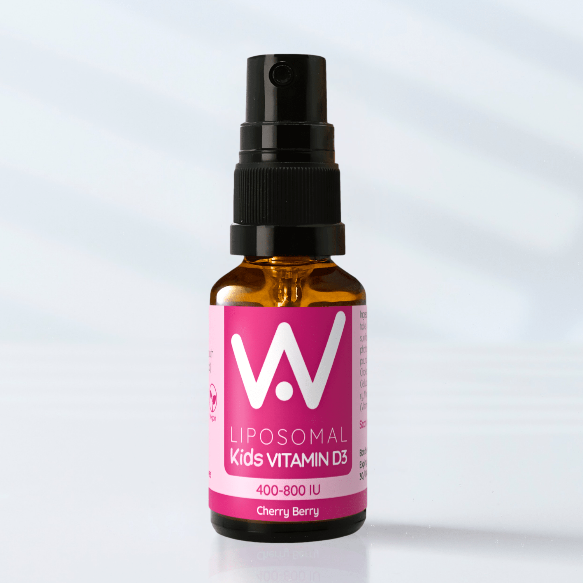 *NEW!* Kids Liposomal Vitamin D3 Oral Spray - 400 to 800IU - Cherry Berry or Orange Burst Flavour