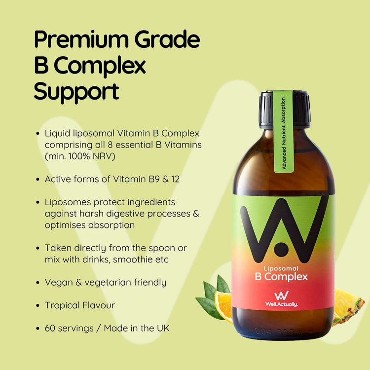 Liposomal Vitamin B Complex Liquid 8 Essential Vitamins Tropical F