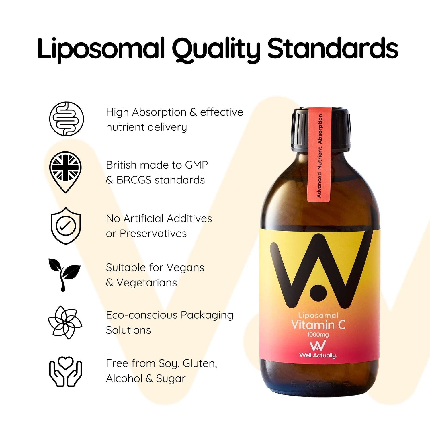 Liposomal Vitamin C Liquid - 1000mg - Up To 60 Servings - Fruit Fusion Flavour